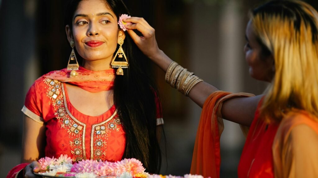 Indian girls wearing beautiful traditional dresses for modern occasions